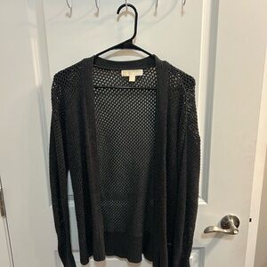 Women’s Michael Kors Dark Gray Open-Knit Cardigan Size Small